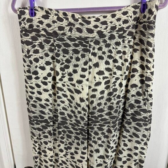 Sea New York leopard cheetah print wide leg stretchy waist cropped pants - Picture 3 of 9